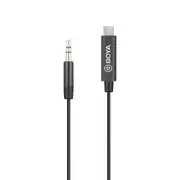 Boya By-K2 3.5mm Male TRRS to Type-C Audio Adapter Cable Cord 20cm Black