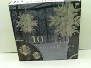 10" Clear Lighted Snowflakes 2 Snowflakes in Package