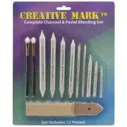 Creative Mark Complete Charcoal Pastel Blending Set Pencil Sponges Tortillions