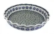 Blue Rose Polish Pottery Maia Pie Plate