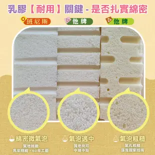 【班尼斯】乳膠床墊高純度95%高密度85鑽石級【雙人床墊5x6.2尺】多款厚度選全新製程切片天然乳膠床墊推薦