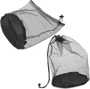 Totority Portable Sports Training Bag Mesh Bags for Toys Drawstring Swimming Gear Organiser Beach Pool Storage