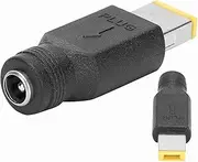 Laptop Power Adapter Head 5.5 X 2.1mm Female to 11 X .0mm Male Converter for ThinkPad, 2pcs Black Adapter Line Joint for Yoga11s Yoga13, ABS Material