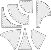 2 Thick Acrylic Template Ruler Set | Acrylic Quilt Ruler Set - Table Flag Quilting Template Patchwork Rulers, Quilting Template Cutting