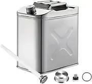 35L Jerry Can,304 Stainless Steel Petrol Fuel Tank W/Built-in Spout,Portable Heavy Duty Diesel Containers Storage Car Motorcycle