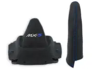 FOR MAZDA MX-5 MX5 NB 98-05 GEAR BOOT + EBRAKE GAITER ALCANTARA EMBROIDERY BLUE
