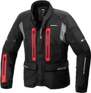 Spidi Traveller 3 H2Out Motorcycle Textile Jacket, black-red, Size M for Men Black Red