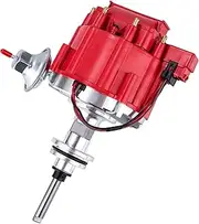 HEI Ignition Distributor LaMulaAuto Compatible with Mopar Chrysler Dodge Plymouth V8 Engines 273 318 340 360 Small Block One-Wire Installation, 65k Volt Coil 7500 RPM, PC6006, Short Shaft