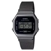 Casio Vintage Grey Steel Mesh Digital Women's Watch - A168WEMB-1B