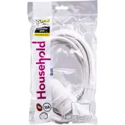 HPM R2604 10A 240V Piggyback Household Extension Power Lead 4m White