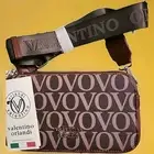 Valentino Orlandi Crossbody Dark Brown Double Zip Camera Bag W/adjust Strap NWT