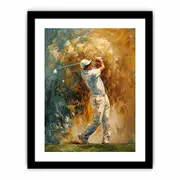 Golf Shot Framed print Art Poster