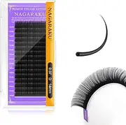 NAGARAKU Eyelash Extensions Individual Lashes 0.07mm D curl 14mm Classic Matte Black Soft Natural Professional 16 rows Beauty Salon Supplies
