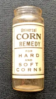 1930's Small Universal Corn Remedy Bottle – Chicago “New Old Stock”