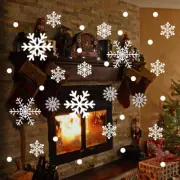 114PCS Christmas Snowflake Window Clings Stickers for Glass, Xmas Decals Decor