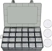 FULLCASE 168-Piece 46mm Coin Capsules with Foam Gasket & Plastic Storage Box, 6 Sizes (20/25/27/30/38/46mm), Coin Collector Case Holder