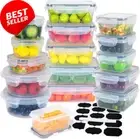 16Pcs Food Storage Containers with Lids, Leak Proof, BPA Free, Microwave Safe