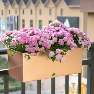 歐式陽臺壁掛花盆創意自動吸水懶人花盆庭院裝飾掛式欄桿盆栽盆