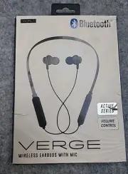 NIB Prime Audio Verge Wireless Earbuds with Mic, Black, Noise Isolating