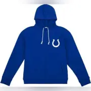 Indianapolis Colts NFL team apparel men's zip up Hoodie blue size small FOCO