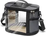Bird Carrier, Portable Lovebird Cage, Small/Large, Transport Shoulder Bag for Cockatiel, Macaw, Parakeet, Travel Cage with Mesh Window, Perch, and Easy Clean Design