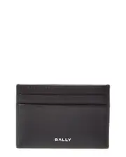 Bally Taurus Stripe Trim Leather Card Holder