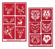 Exotic Wildlife Animals Pattern 2 Glass Etching Stencils Reusable Armour Etch