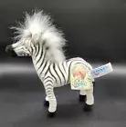 Original HANSA Zebra Realistic Poseable Legs Stuffed Animal Felted Plush 7" Tags