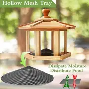 Solution4Patio Hexagon Shaped Gazebo Bird Feeder, USA Cedar, Hollow Mesh Tray,