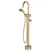 Eleanor Floor Mixer &amp; Shower, Urban Brass &amp; Ceramic
