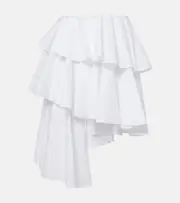 [Alaia] Alaïa Spiral ruffled miniskirt AU 10 white