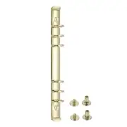 A5 Ring Binder Mechanisms, 1 Set 6-Hole Replacement Binder Planners, Gold Tone