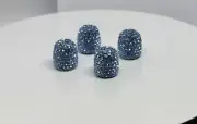 4x Light Blue Sky CRYSTAL Tire Valve Caps Bling Diamond Luxury Car Truck Gift