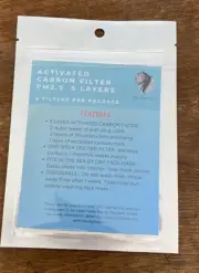 Sea By Day Activated Carbon Filter Inserts (4) for Face Masks PM 2.5 5 Layers