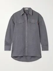 [Brunello Cucinelli] Brunello Cucinelli - Linen Shirt - Dark gray - small small Gray