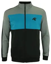 OuterStuff NFL Youth Boys Performance Full Zip Stripe Jacket , Carolina Panthers