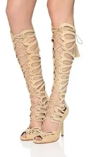 Brand New Alice+Olivia Naomi Knee High Suede Gladiator Sandal 39.5 9.5 So Sexy!