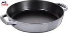 Staub Enamel Cast Iron 26cm Skillet Non-Stick Induction Frying Pan Graphite Grey