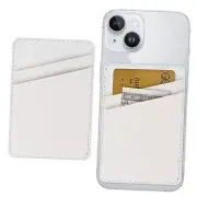 Leather Phone Card Holder Phone Wallet, Stick Back Phone Wallet Sticker Silver