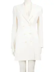 Ecru Wool Blazer Dress