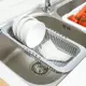 ♚MY COLOR♚可伸縮瀝水收納籃 水槽 瀝水架 塑料 放碗筷架子 廚房 碗碟架 蔬菜收納架 家用 瀝乾 衛生【N418】