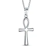 Ankh Cross Pendant in Sterling Silver
