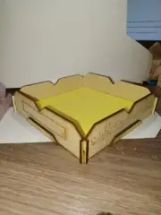 laser cut Sci-Fi dice rolling tray 6.25 x 6.25 baltic birch Yellow bottom