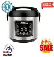 Aroma Housewares 20 Cup Cooked 10 cup uncooked Digital Rice Cooker, Slow Cooker.