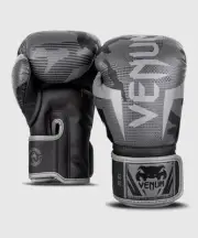 Venum Elite Boxing Gloves - Black/Dark Camo 12Oz