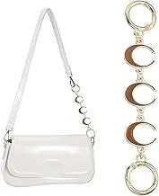 uxcell Bag Extender Chain, 1 Pcs Purse Strap Extenders Moon Shape Chain Purse Making Supplies for Replacement Handbag Shoulder Bag Wallet Decoration, Brown