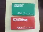 All Nippon Airlines ANA Magnetic Backgammon Chess & Checker Set and Reversi