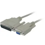 6 Foot DB9 Female to DB25 Male Modem Cable, Beige