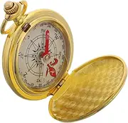 [TOGEVAL] Pocket Watch Compass Vintage Watch Watches for Men Men's Watch Compass for Camping Survival Gear Camping Survival Compass Vintage Compass Clamshell Outdoor Compass Zinc Alloy