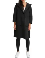 [Belle & Bloom] Walk This Way Black Wool Blend Oversized Coat
